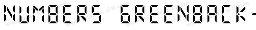Numbers Greenback字体转换
